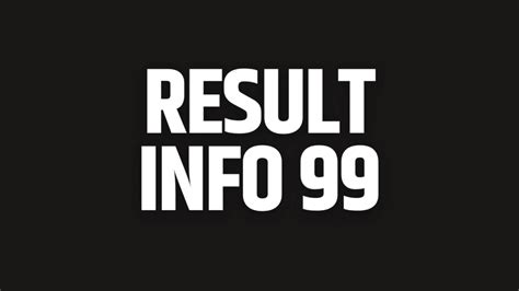 resultinfo 99.com